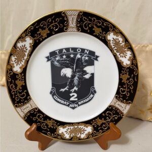 Rare - TALON 2 Combat AVN Brigade Vintage Hand Painted Plate